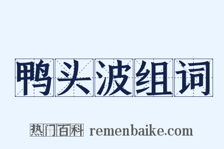 鸭头波组词是什么意思的图片